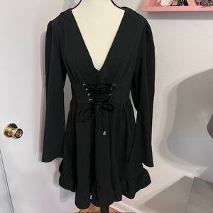 Disturbia Aura Lace Up Mini Dress